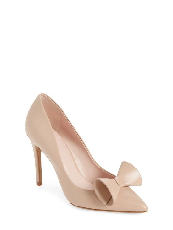 Ted Baker Shoes - Ted Baker Zafili Bow Pump Pointed Toe Slim Heel Blush Light Pink EU 39 US 9